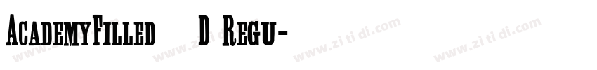 AcademyFilled3D Regu字体转换
